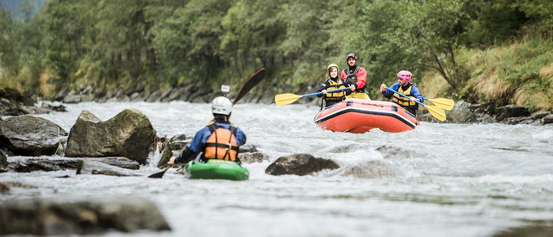 Rafting - Kajak - Canyoning - Ahrntal Südtirol im Wellnesshotel Ahrntal entdecken – Reinbachfälle, Almen, Speikboden & Klausberg